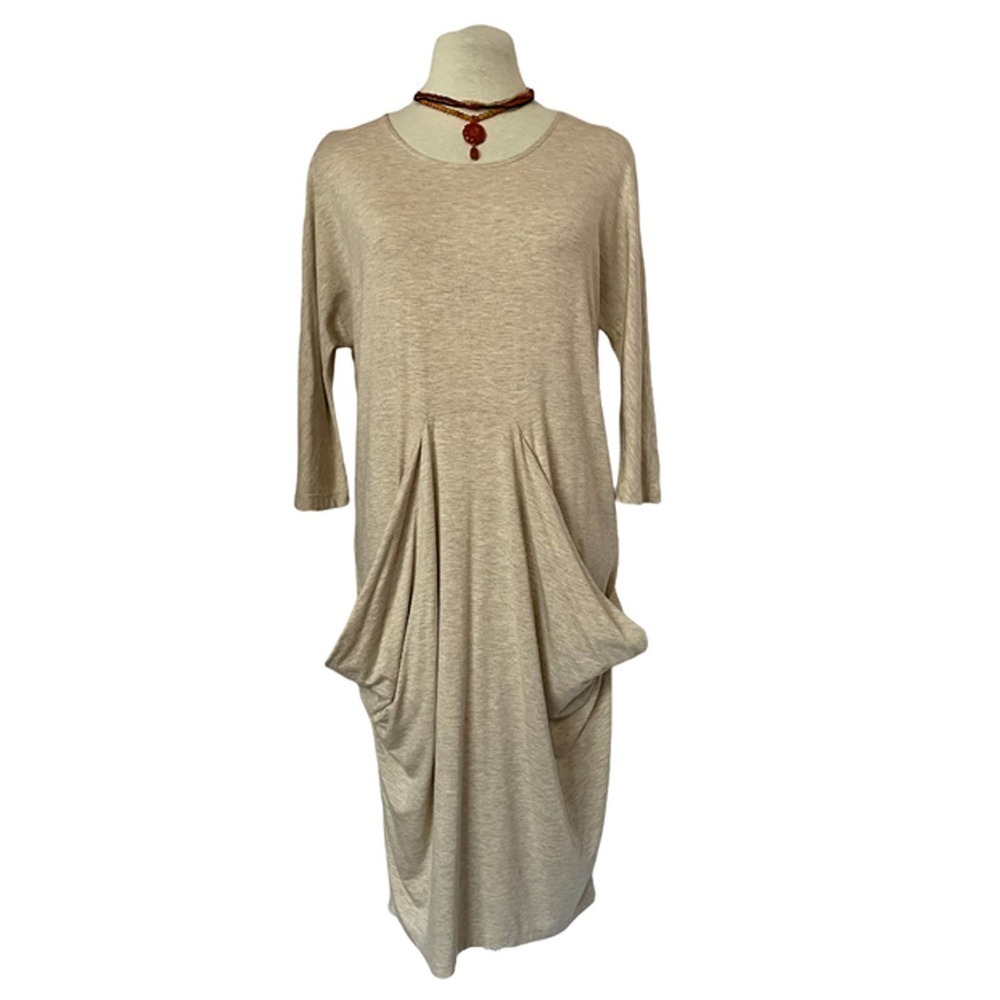 joan Vass Draped Pocket Dress Women's Size S